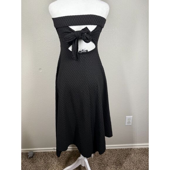 NWT Urban Outfitters Womens Black Strapless Dress Sz S Skater LBD Grunge - Picture 5 of 10